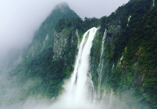 Milford Sound waterfalls