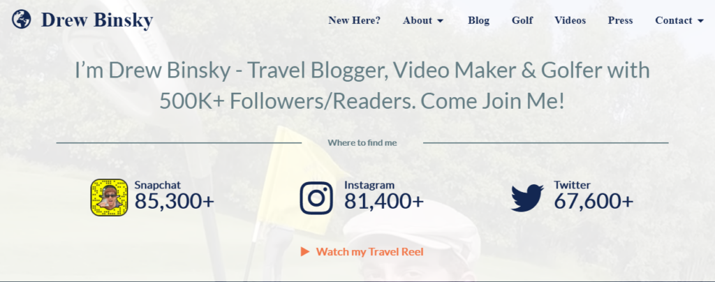 drew binsky - travel blogger