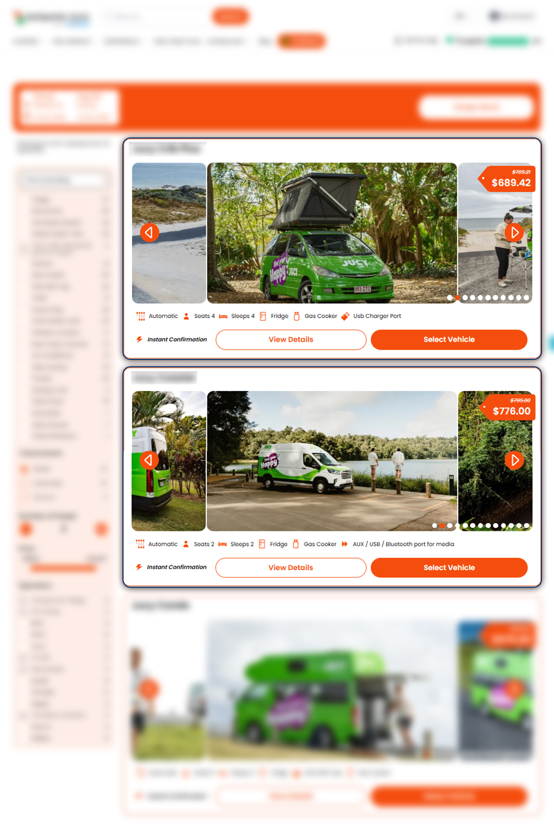 Compare Available Campervans