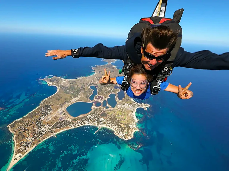 Skydiving over Rottnest Island