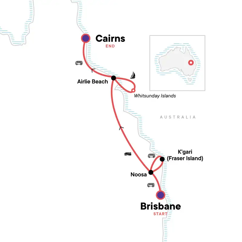 10 Day Brisbane to Cairns Sand Dunes & Whitsundays | G Adventures 18 to 30somethings