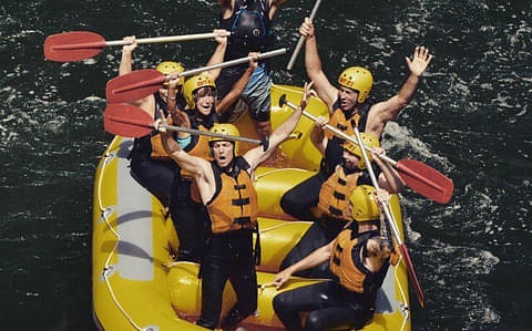waterfall white water rafting