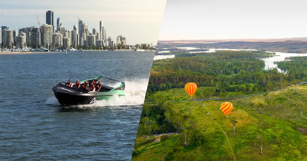 Hot Air Balloon with breakfast & FREE Arro Jetboat included | Gold Coast