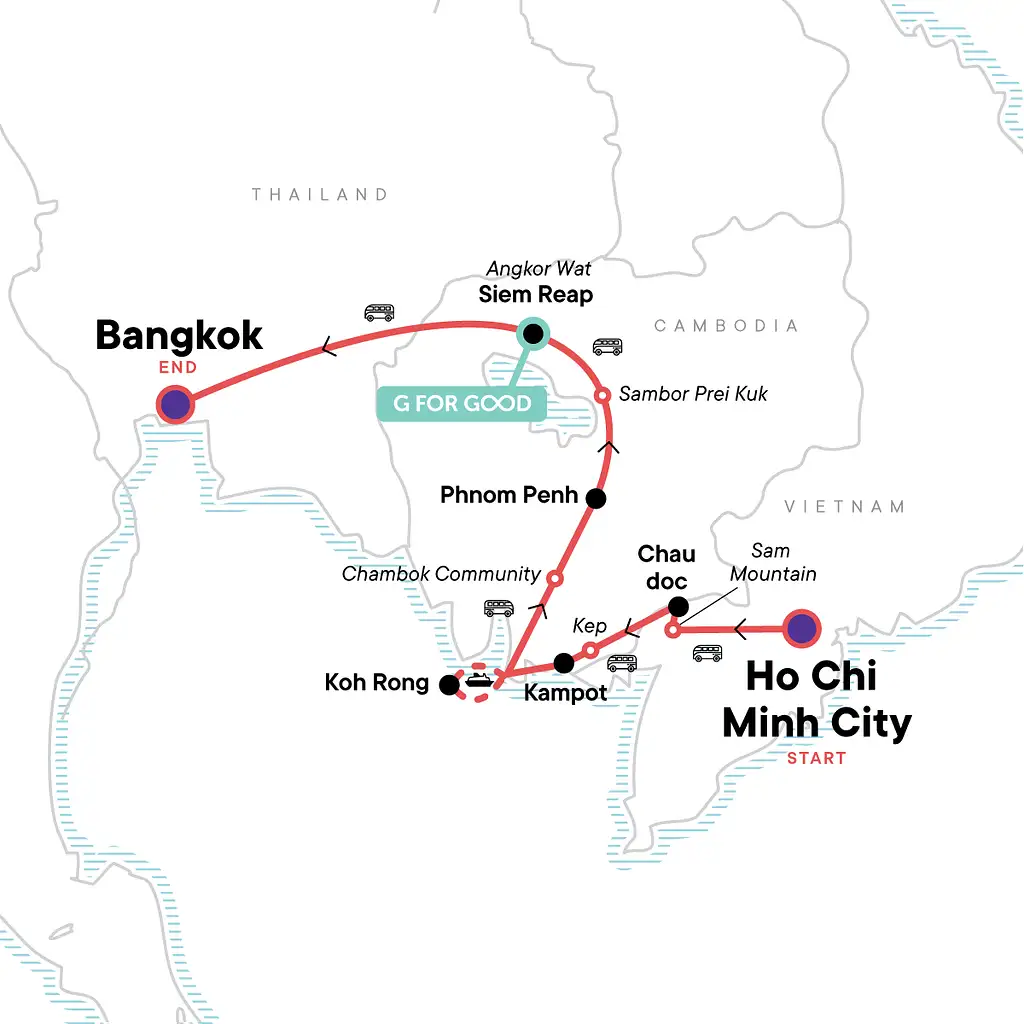 12 Day Southeast Asia Trifecta: Cambodia, Vietnam & Bangkok Vibes | G Adventures 18-35's