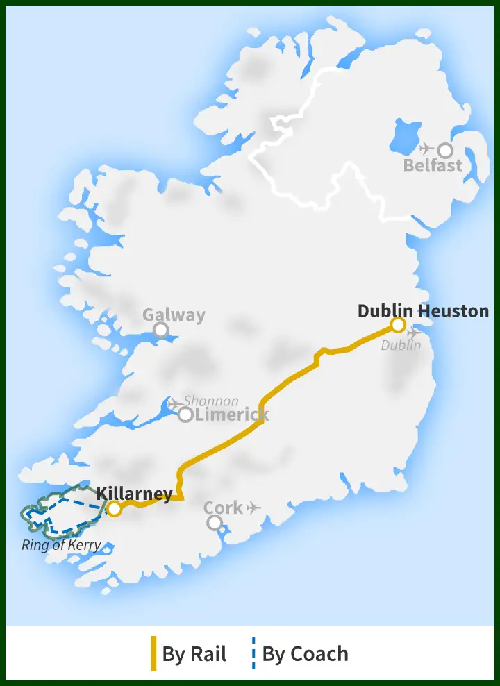The Ring of Kerry Rail Tour From Dublin