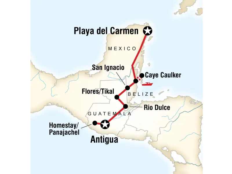 16 Day Mayan Sun Tour - Playa del Carmen to Antigua Guatemala