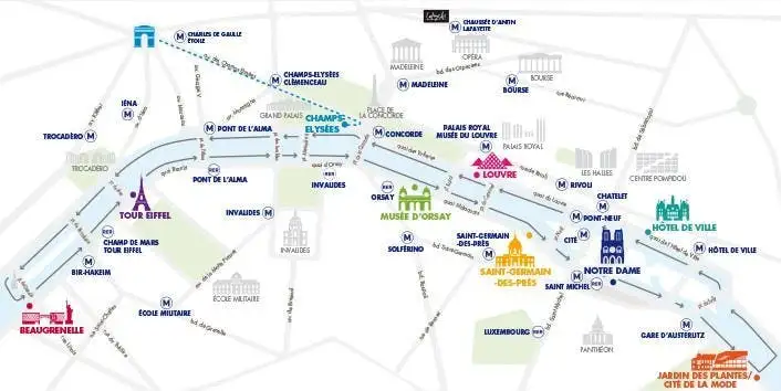Hop-on Hop-off Boat on the Seine 1 & 2 day pass | Batobus Pass