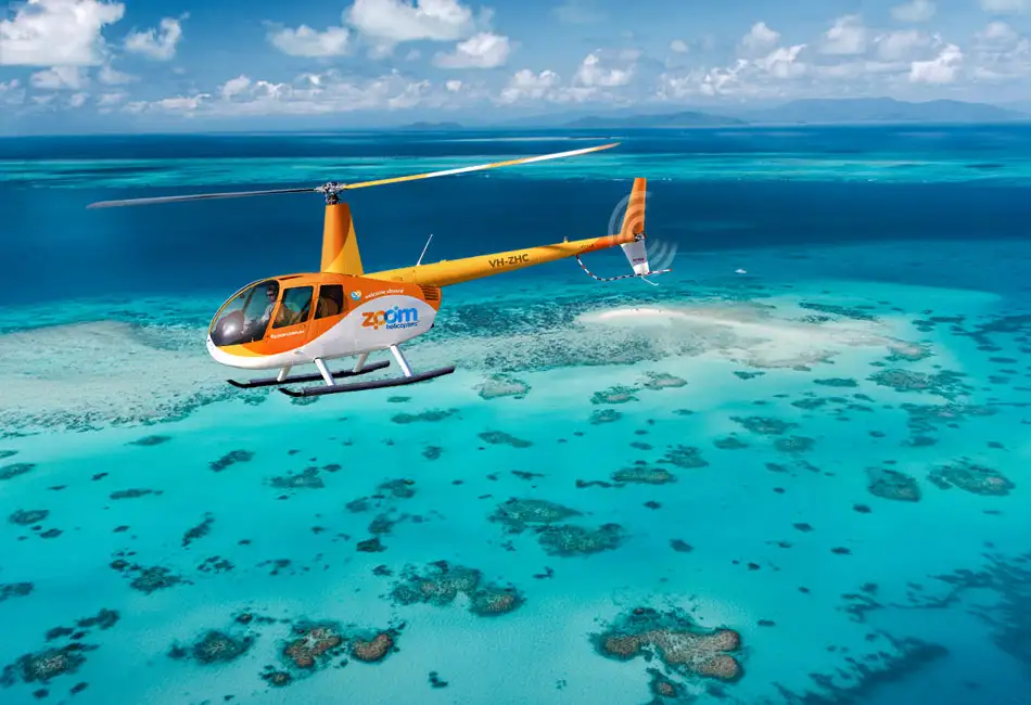 Coral Cay Bubbles Helicopter Tour