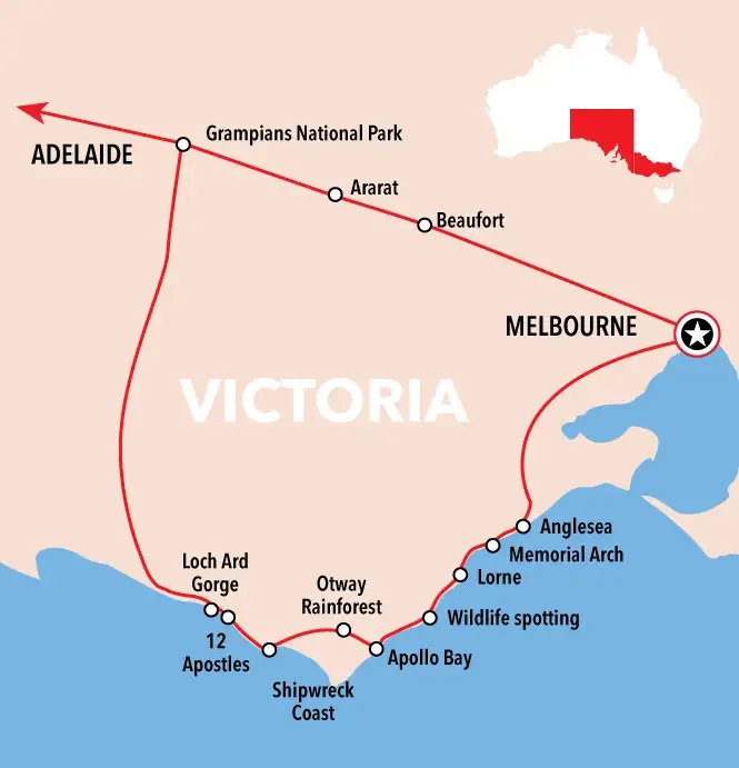 2 Day Great Ocean Road & Grampians Tour | Start & End Melbourne
