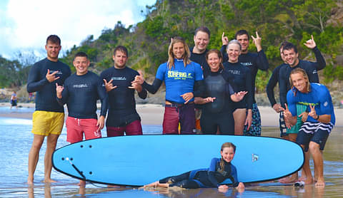 surf lessons group byron bay