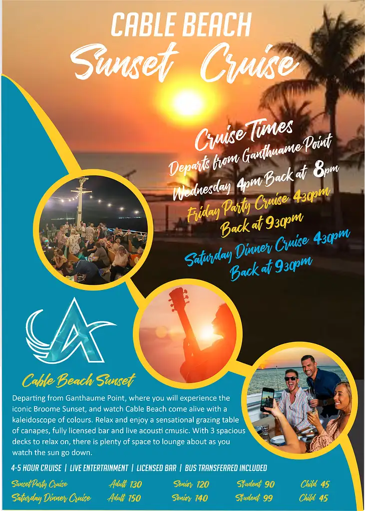Sunset Party Cruise in Broome