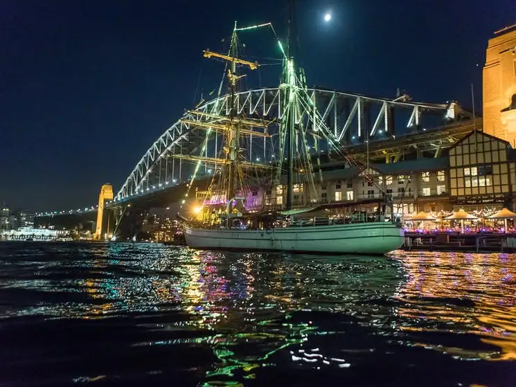 Vivid Sydney Festival of Light Tall Ship Dinner Cruise