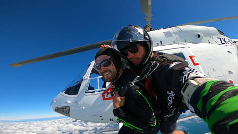 Helicopter skydive