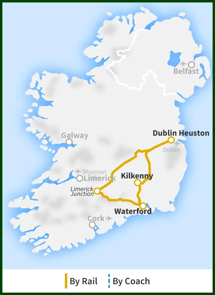 Waterford Crystal, Kilkenny City & the Suir Valley Rail Tour From Dublin