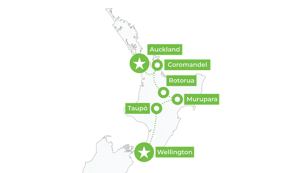 7 Day Coasts & Culture Tour | Wellington to Auckland | Haka Tours