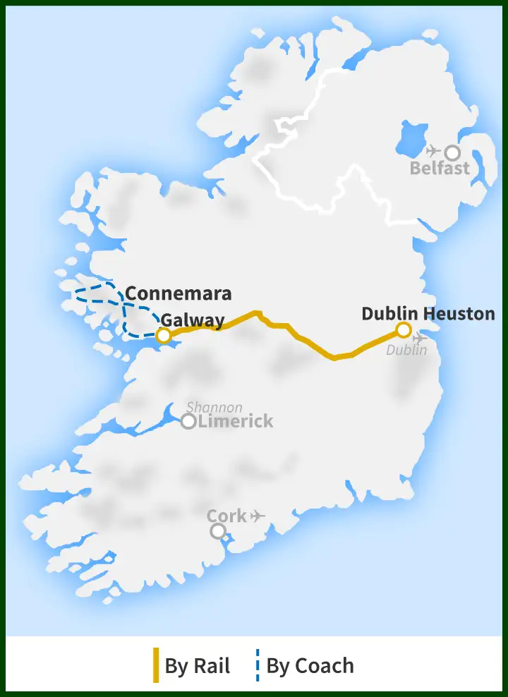 Connemara and Galway Bay Rail Tour From Dublin