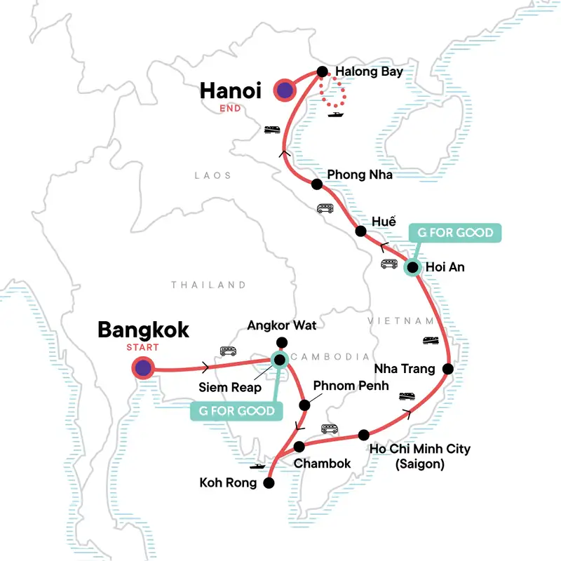 20 Day Cambodia to Vietnam Tour | G Adventures