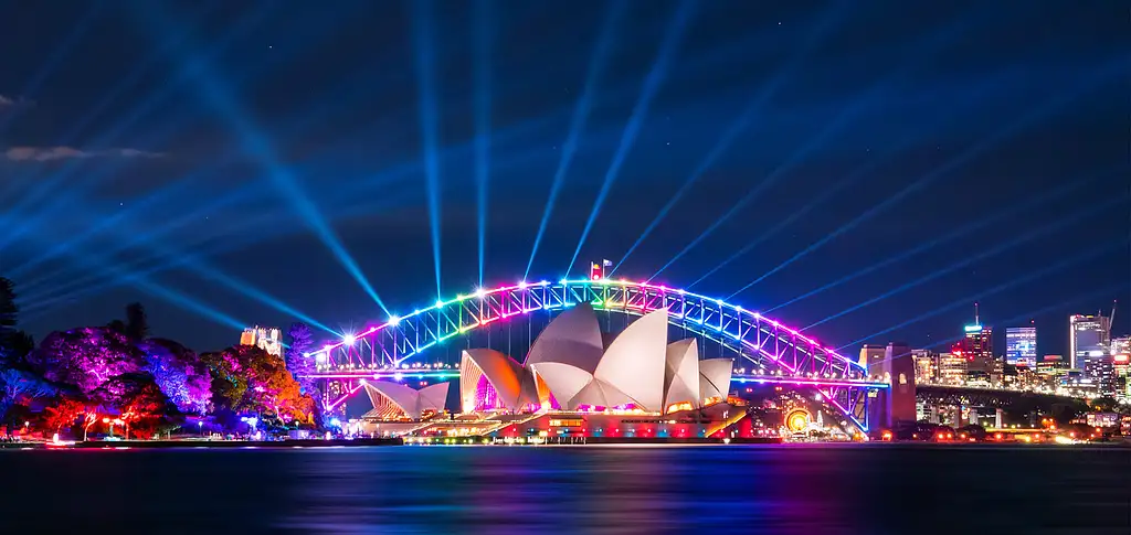 Vivid Sydney Festival of Light Tall Ship Dinner Cruise