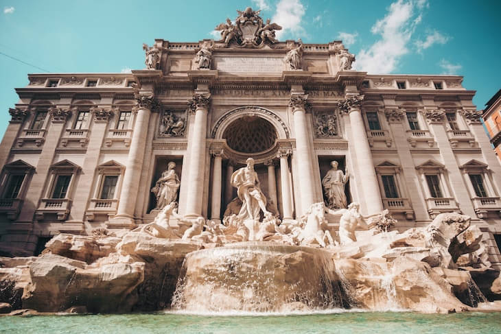 Trevi Fountain In Rome, Italy