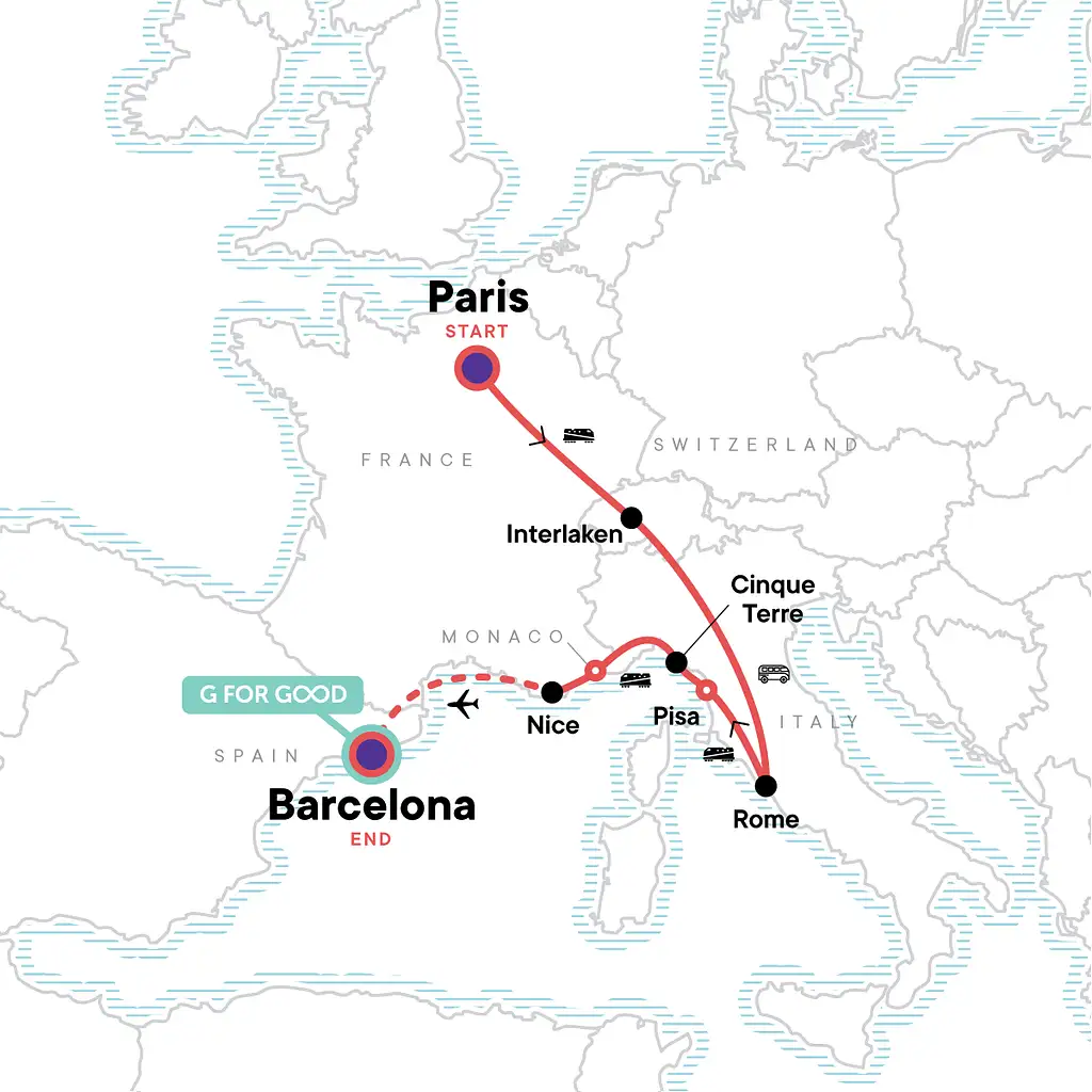 13 Day Paris to Barcelona: Tapas & Train Rides | G Adventures 18-30's