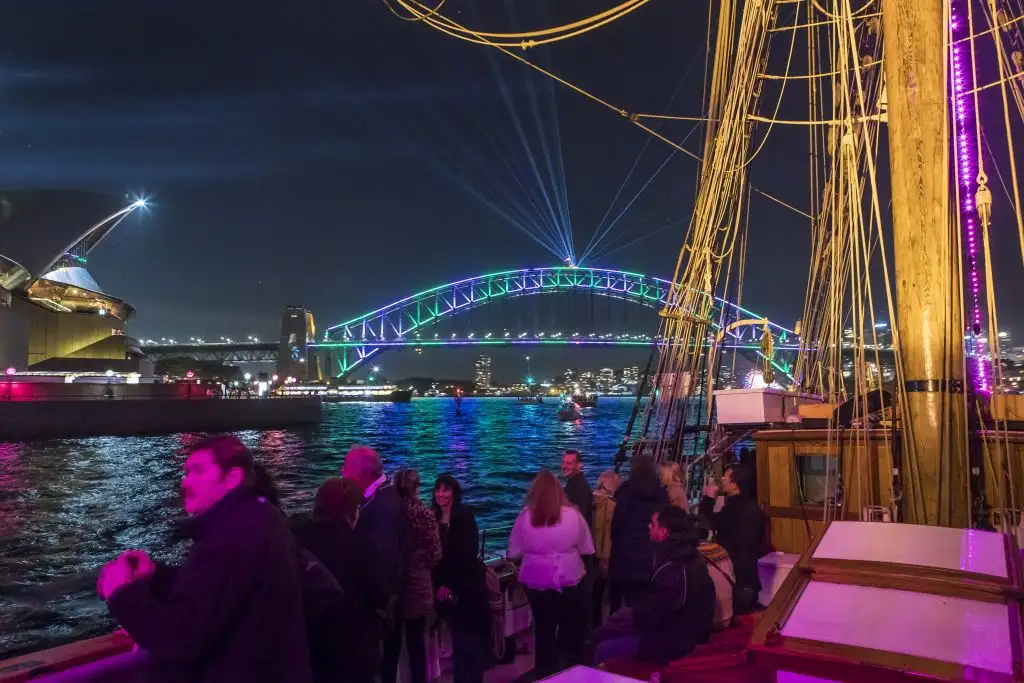 Vivid Sydney Festival of Light Tall Ship Dinner Cruise