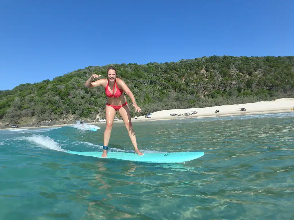 Learn to Surf Australia’s Longest Wave & Beach 4X4 Safari - Noosa Day Trip