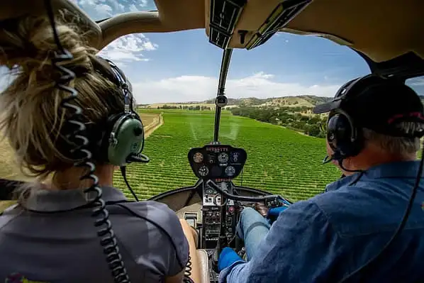 Barossa Valley scenic helicopter flight over vineyards