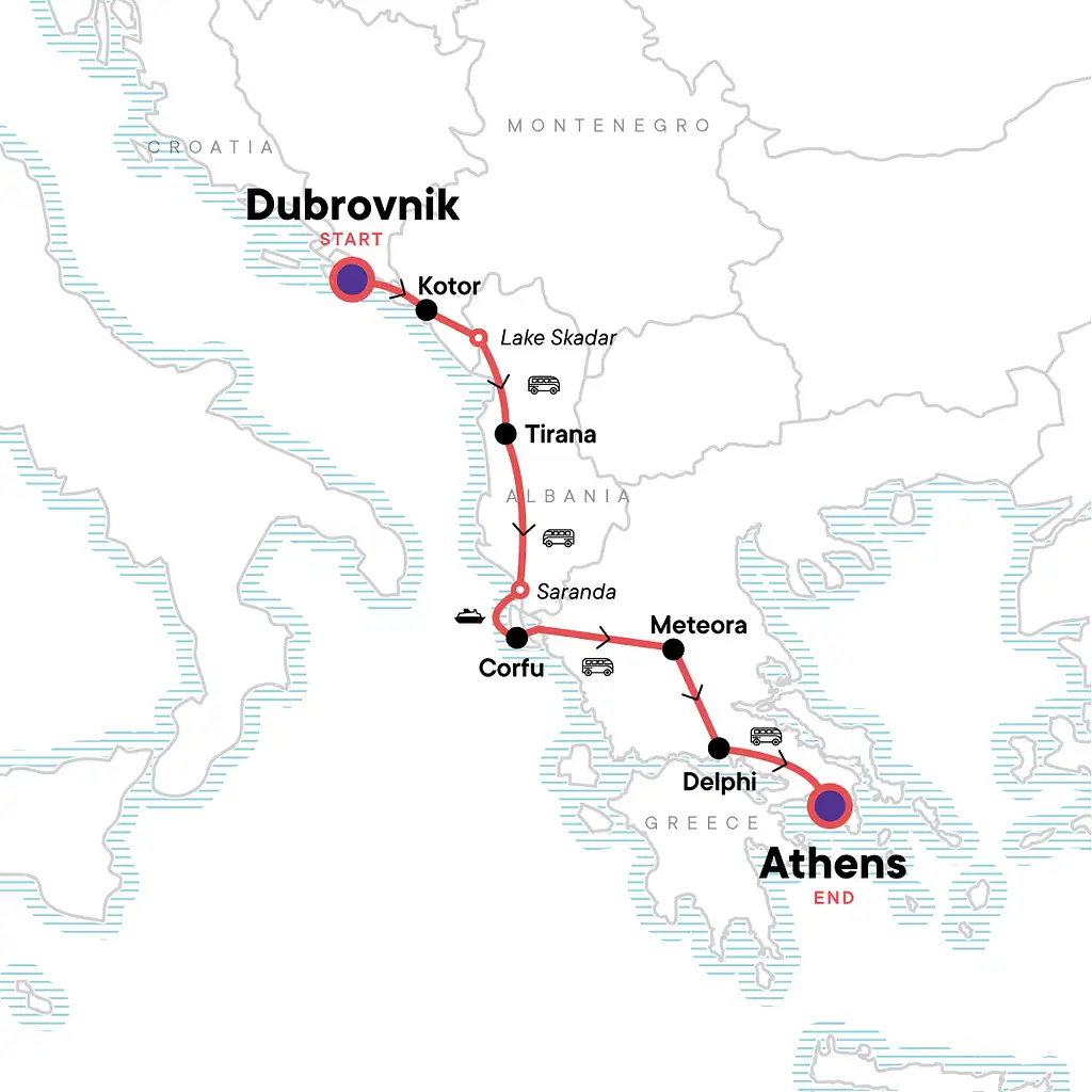 12 Days Southern Europe: Croatia, Montenegro & Ancient Greece | G Adventures 18-35's