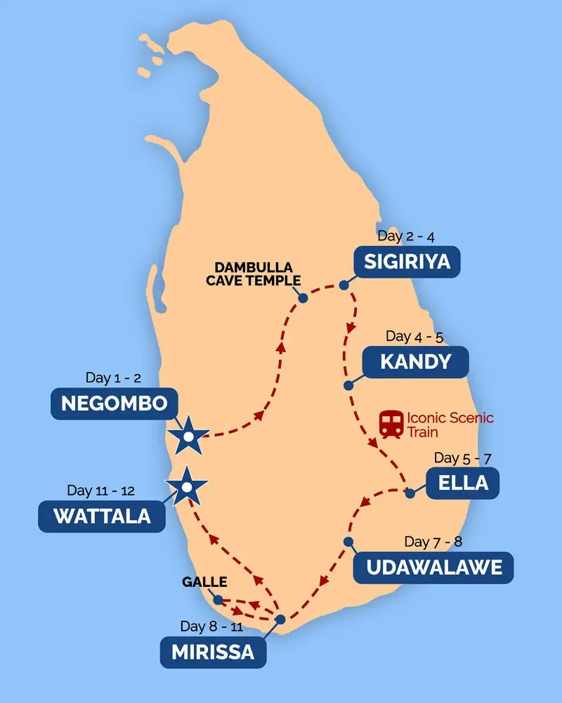 12 Day Tour Sri Lanka Classic Negombo to Colombo | One Life Adventures