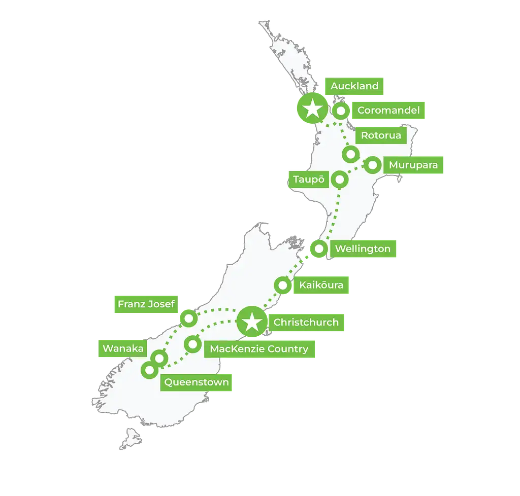 16 Day Amplified NZ Tour | Auckland To Christchurch (Or Reverse) | Haka Tours
