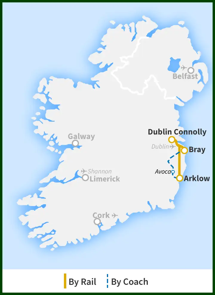 Wicklow, Avoca (Ballykissangel) & Glendalough Rail Tour From Dublin