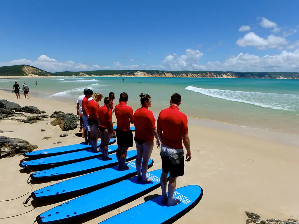 Learn to Surf Australia’s Longest Wave & Beach 4X4 Safari - Noosa Day Trip