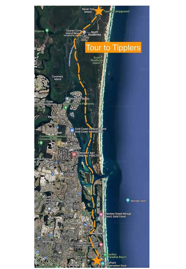 Tour to Tipplers on South Stradbroke Island from Gold Coast