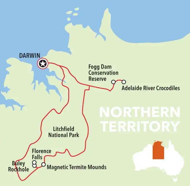 Litchfield National Park Tour | From Darwin (with Croc Cruise option)  BDTNT20DAY