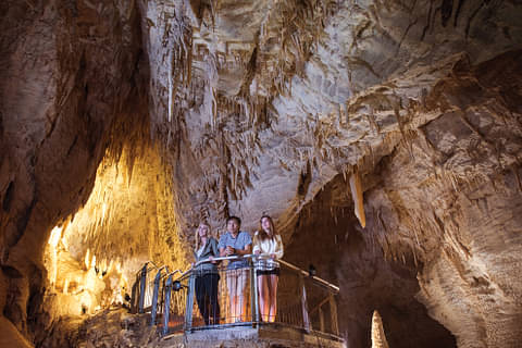 Ruakuri Cave Three People Looking at Formations.jpg