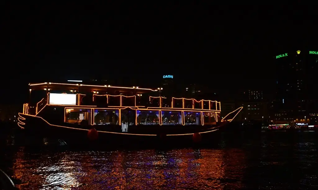 Traditional Wooden Dhow Boat Dinner Cruise In Dubai Marina