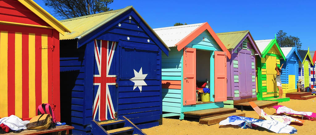 Beach Bathing Box Houses On Dendy Street Beach In Melbourne