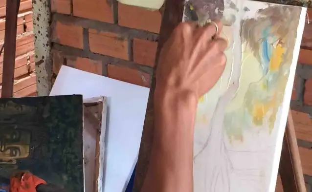 Cambodian Spoon Painting