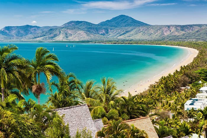 Trail View Point Above A Beach In Port Douglas Looking Down At Beach And Beach Houses