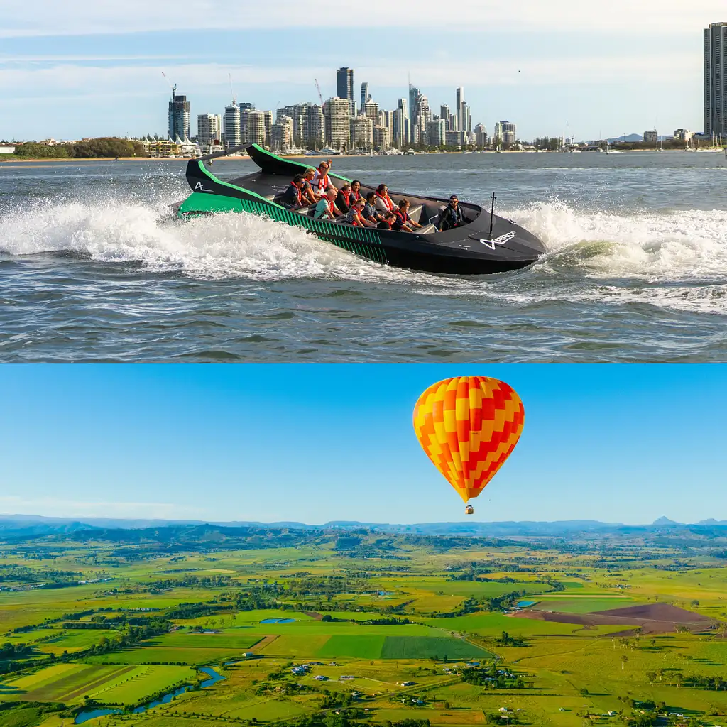 Hot Air Balloon with breakfast & FREE Arro Jetboat included | Gold Coast
