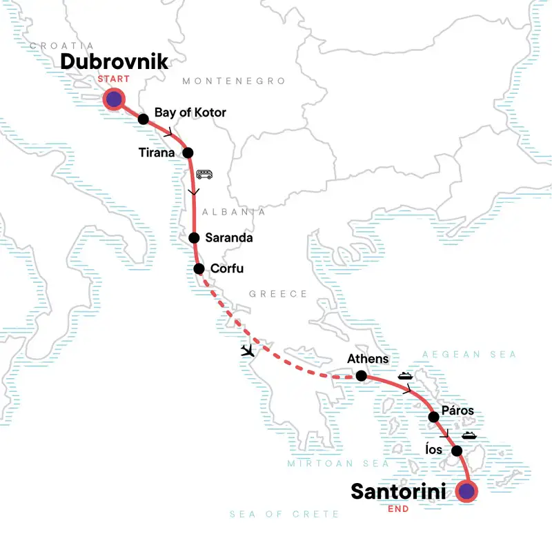 15 Day Croatia Highlights & Greek Island Hopping | G Adventures 18 to 30somethings