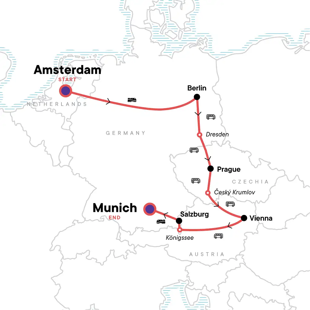 10 Days Essential Western Europe: Amsterdam, Berlin & Epic Views | G Adventures 18-35's