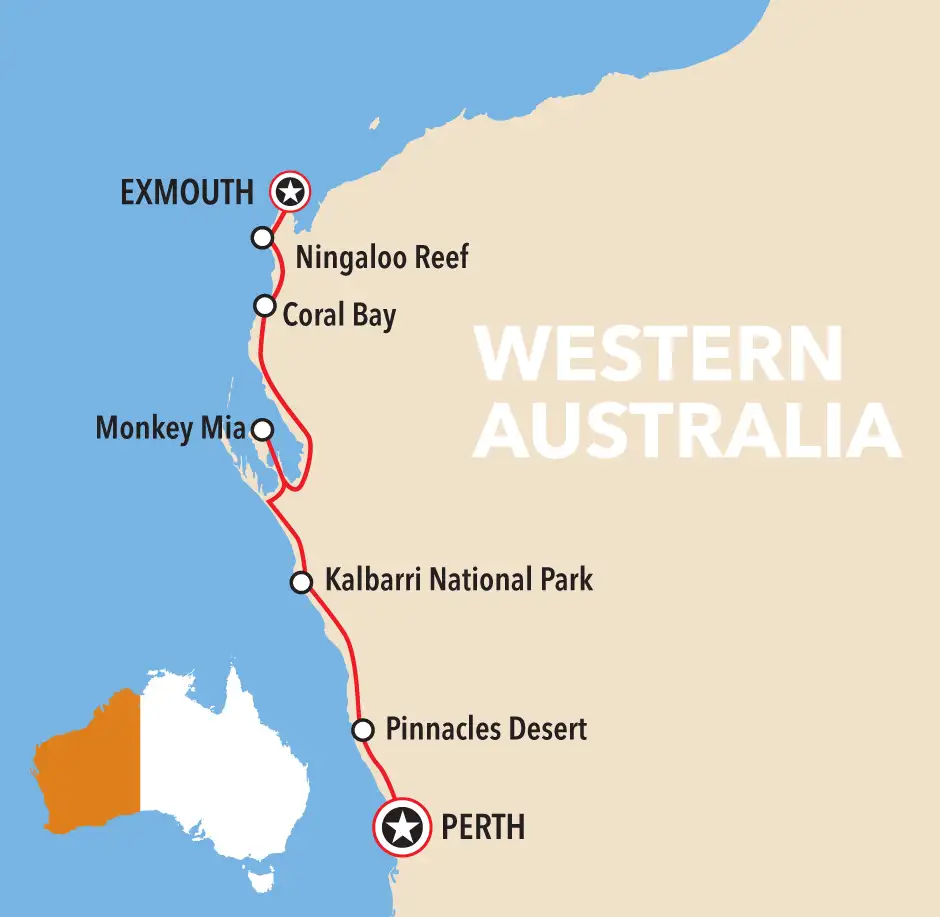 6 Day Perth to Exmouth One-Way Tour