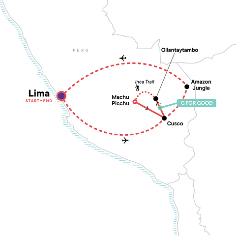 Amazon to Andes Map