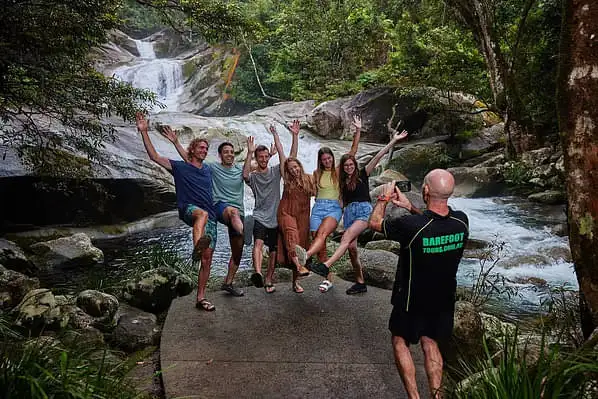 Group waterfall photo - Atherton Tablelands waterfall day tour