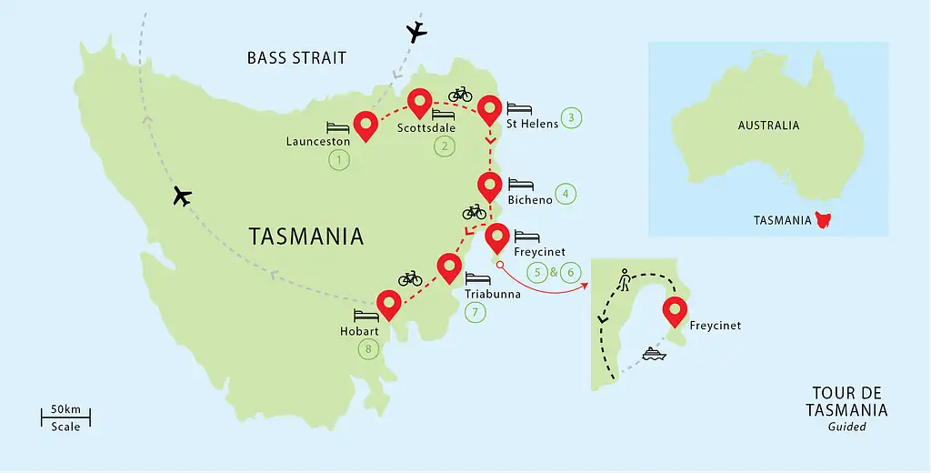 9 Day Guided Cycling Tour of Tasmania