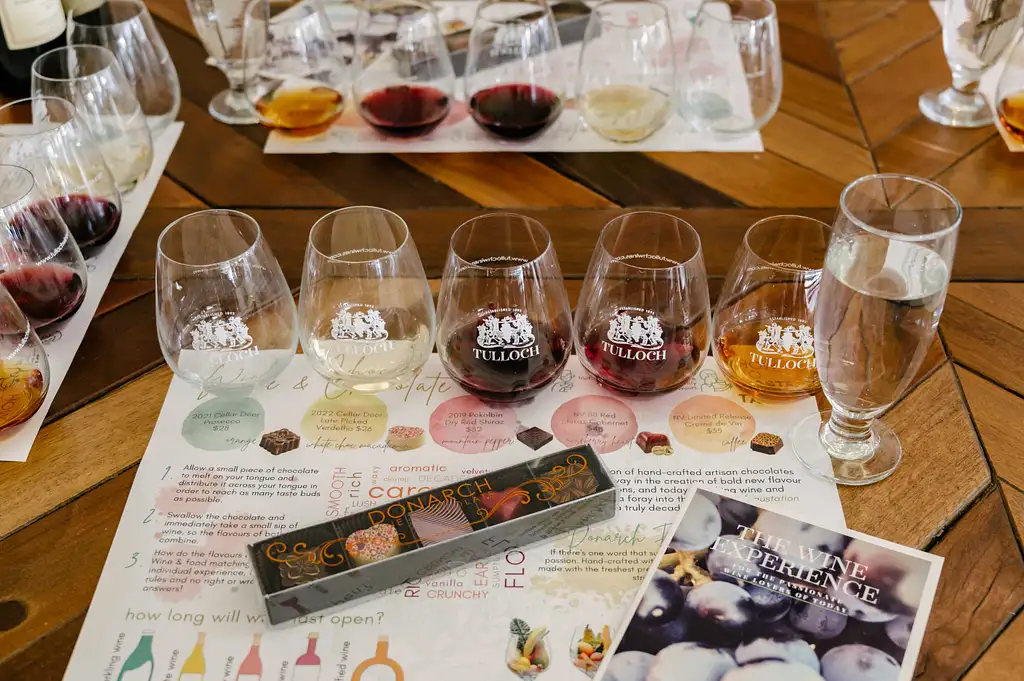 Tulloch Wines Wine Tasting Paired With Local Handmade Chocolates