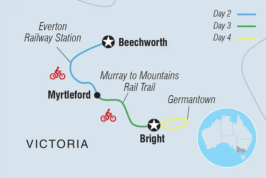 4 Day Cycle of the Murray to Mountains Rail Trail | Intrepid Tour
