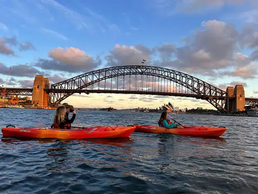 Sunset Kayaking Session on Sydney Harbour