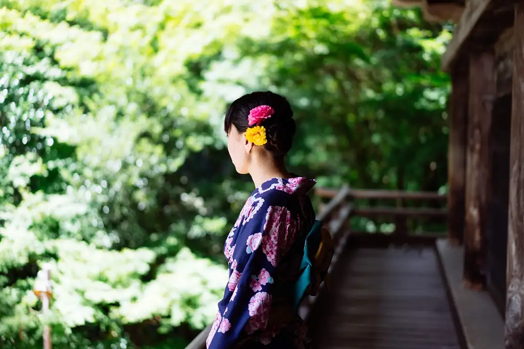 Kimono Walk Through Koko-en Garden in Himeji Castle